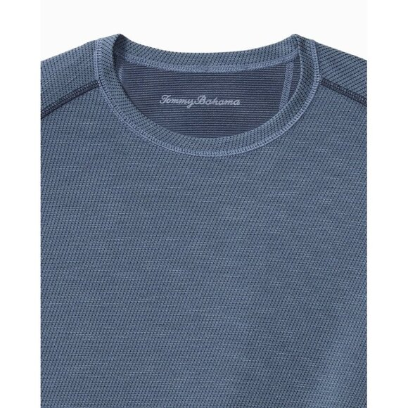 Tommy Bahama Flip Sky IslandZone Reversible Long Sleeve Tee Men’s S Ocean Deep - Picture 4 of 5